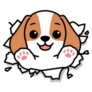 Beagle Break Through Sticker