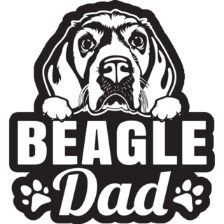 Beagle Dad Sticker