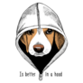Beagle In Hood Sticker