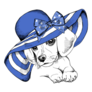 Beagle In Sun Hat Sticker