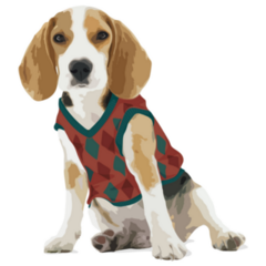 Beagle In Sweater Sticker