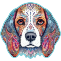 Beagle Multicolor Sticker