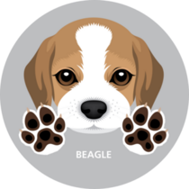 Beagle Paws Sticker