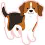Beagle Pink Sticker