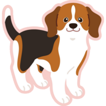 Beagle Pink Sticker