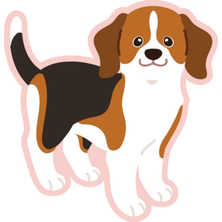 Beagle Pink Sticker