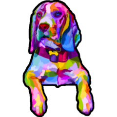 Beagle Pop Art Sticker