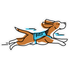 Beagle Race Sticker