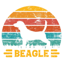 Beagle Retro Sunset Sticker