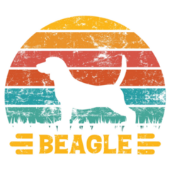 Beagle Retro Sunset Sticker