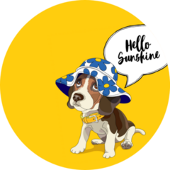 Beagle Sunshine Sticker