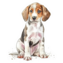 Beagle Watercolor Sticker