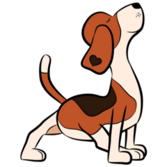 Beagle Yoga Sticker