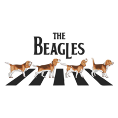 Beagles Typography Sticker