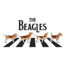 Beagles Typography Sticker