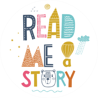 Bear And Slogan - Read Me A Story Sticker