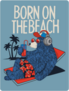 Bear Born On The Beach Sticker