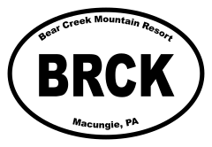 Bear Creek Mountain Resort Oval Sticker