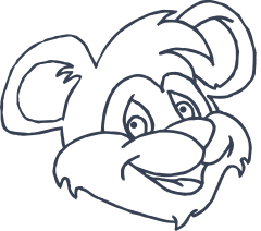 Bear Face Smiling Sticker