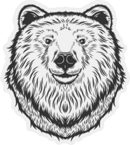 Bear Head Smiling Sticker