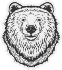 Bear Head Smiling Sticker