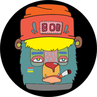 Bear Hipster Skater Design Sticker