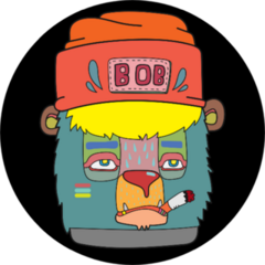 Bear Hipster Skater Design Sticker