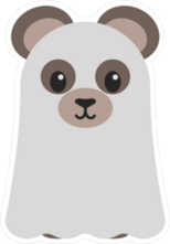 Bear In Ghost Costume Sticker