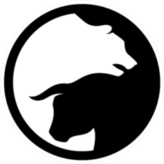 Bear Market Bull Market Symbol Sticker