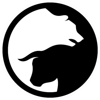Bear Market Bull Market Symbol Sticker
