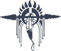 Bear Paw Print, Spear And Feather Sticker