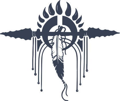 Bear Paw Print, Spear And Feather Sticker