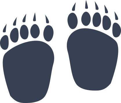 Bear Paw Prints Sticker