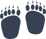 Bear Paw Prints Sticker