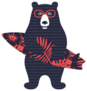 Bear Surfer Sticker