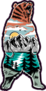 Bear With A Mountain Landscape, Adventure Graphic