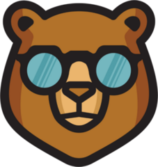 Bear With Sunglasses Sticker