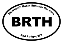 Beartooth Basin Summer Ski Area Oval Sticker
