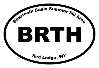 Beartooth Basin Summer Ski Area Oval Sticker