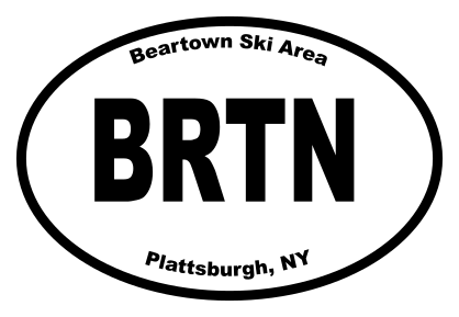Beartown Ski Area Oval Sticker