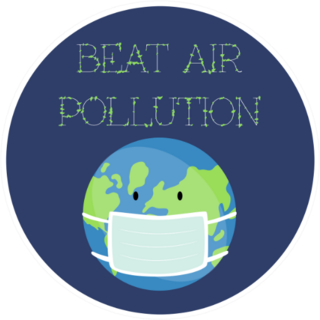 Beat Air Pollution Earth Sticker