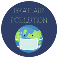 Beat Air Pollution Earth Sticker