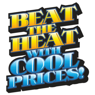 Beat The Heat With Cool Prices! Summer Saying Sticker