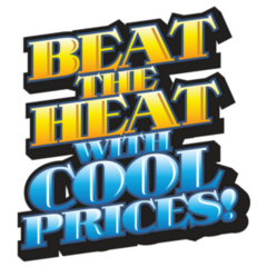 Beat The Heat With Cool Prices! Summer Saying Sticker