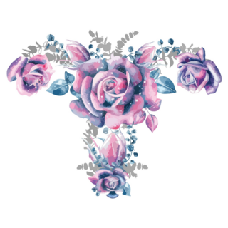 Beautiful Abstract Female Reproductive System Sticker