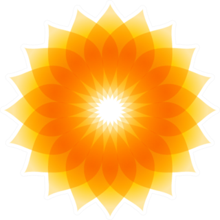 Beautiful Abstract Sunflower Sticker