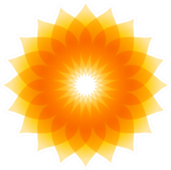 Beautiful Abstract Sunflower Sticker