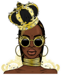 Beautiful African Girl In Crown Sticker