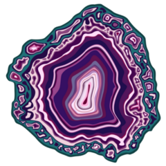 Beautiful Amethyst In A Cut Sticker