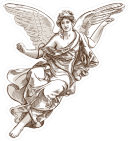 Beautiful Angel Muse Illustration Sticker